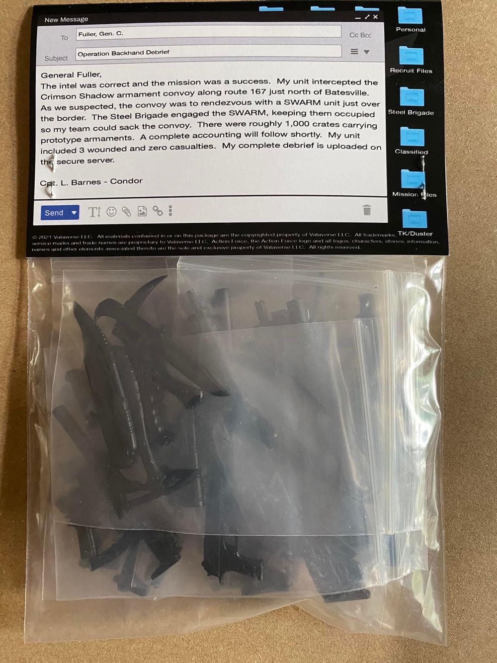 Crimson Shadow Prototype Armaments - Valaverse (Action Force Accesories) action figure collectible - Main Image 2