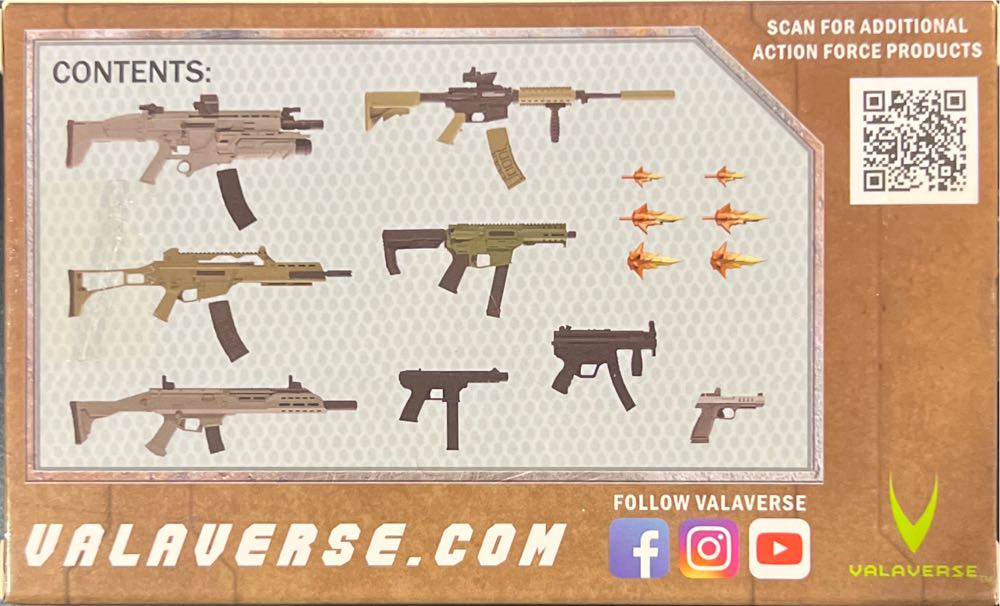 Valaverse Action Force Weapons Pack Charlie - Valaverse (Action Force Series 2 Accessories Weapons Pack) action figure collectible [Barcode 761736011325] - Main Image 2