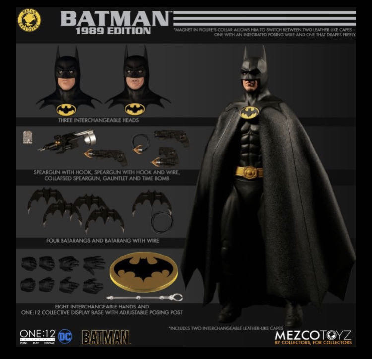 Batman (1989) - Mezco Toyz (DC Batman 1989) action figure collectible [Barcode 696198770704] - Main Image 2