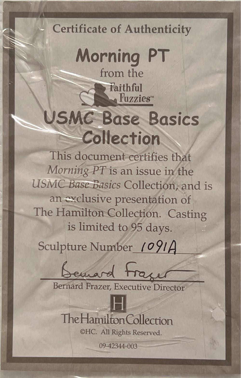 USMC Base Basics Collection - The Hamilton Collection (Faithful Fuzzies) action figure collectible - Main Image 3