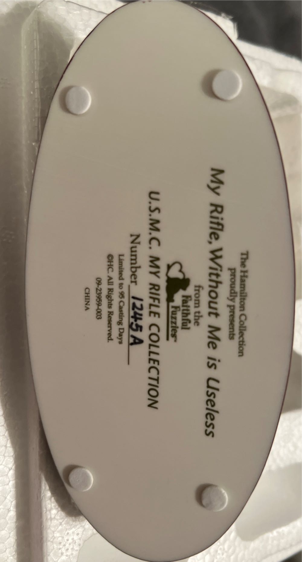 USMC My Rifle Collection - The Hamilton Collection (Faithful Fuzzies) action figure collectible - Main Image 2