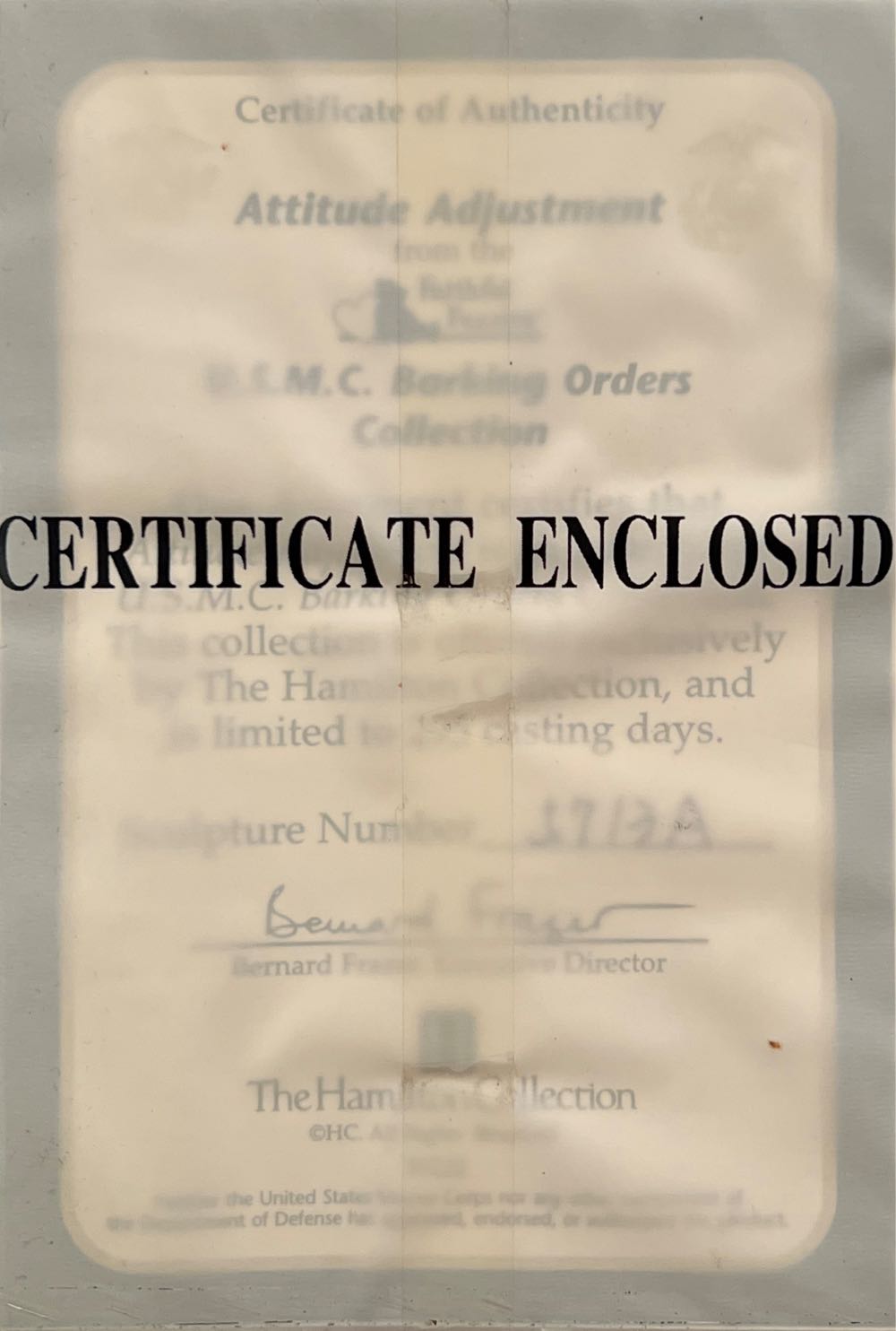 USMC Barking Orders Collection - The Hamilton Collection (Faithful Fuzzies) action figure collectible - Main Image 3