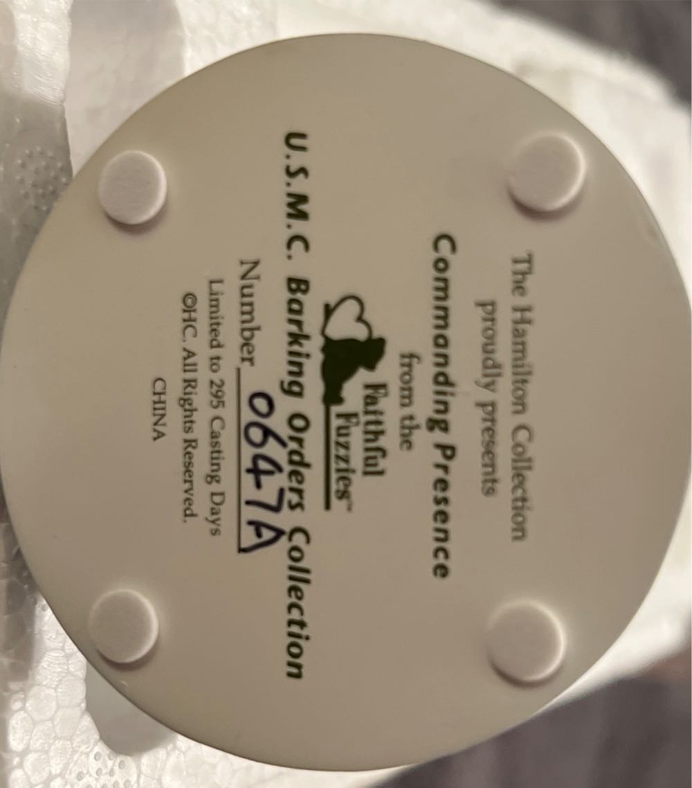 USMC Barking Orders Collection - The Hamilton Collection (Faithful Fuzzies) action figure collectible - Main Image 2