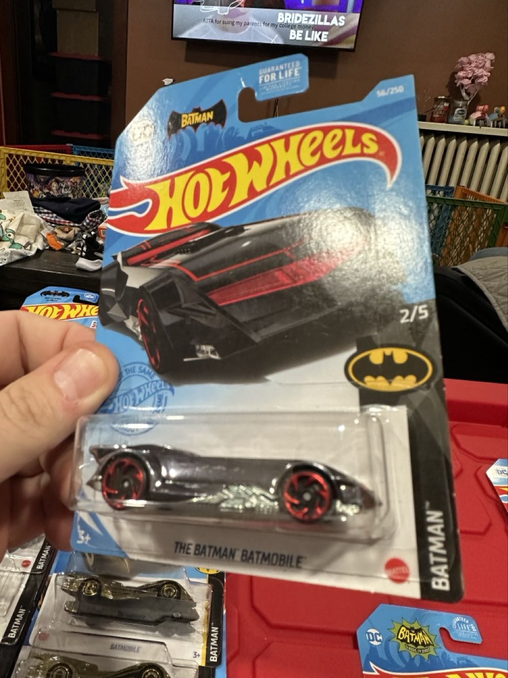 Hot Wheels:  THE BATMAN BATMOBILE (Silver) - Mattel (DC:Batman) action figure collectible [Barcode 887961912098] - Main Image 2