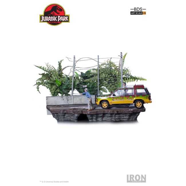 ESTÁTUA T-REX ATTACK BDS ART SCALE 1/10 - JURASSIC PARK (SET B) - Iron Studios action figure collectible [Barcode 751320773395] - Main Image 2