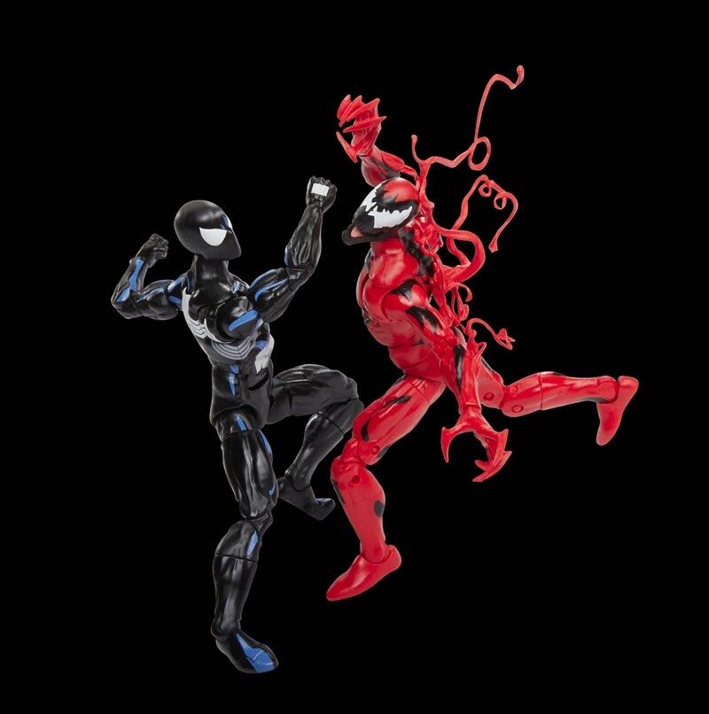Spider-Man (Black Suit- Spider-Man TAS) & Carnage (Spider-Man TAS) - Hasbro (Marvel Legends Spider-Man TAS) action figure collectible [Barcode 5010994181758] - Main Image 2
