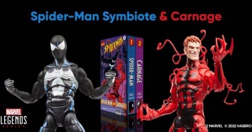 Spider-Man (Black Suit- Spider-Man TAS) & Carnage (Spider-Man TAS) - Hasbro (Marvel Legends Spider-Man TAS) action figure collectible [Barcode 5010994181758] - Main Image 4