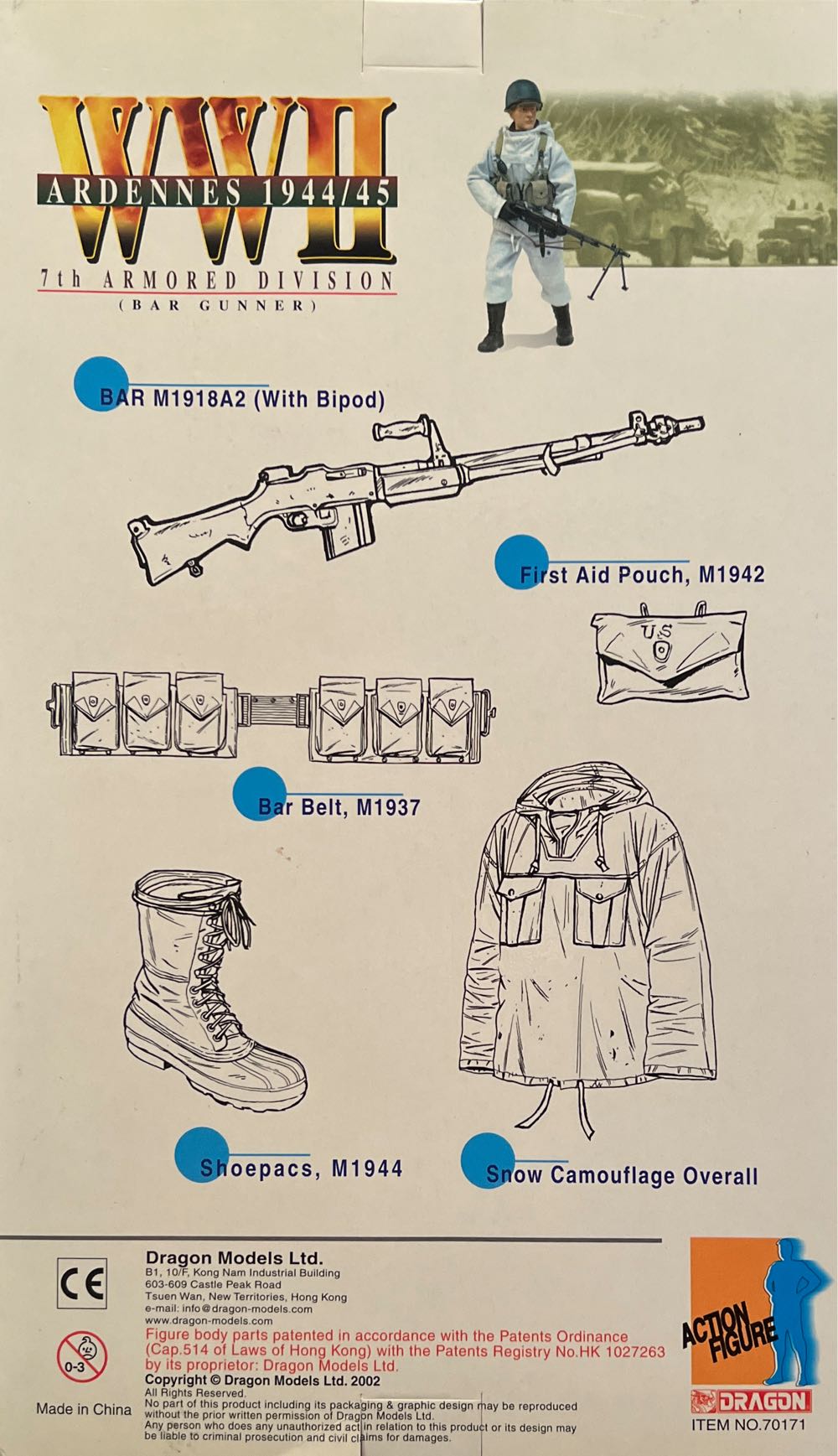 New Generation WWII Ardennes 45 7th Armored Bar Gunner - Dragon Models Ltd. (Ardennes 1944/45) action figure collectible [Barcode 089195701718] - Main Image 3