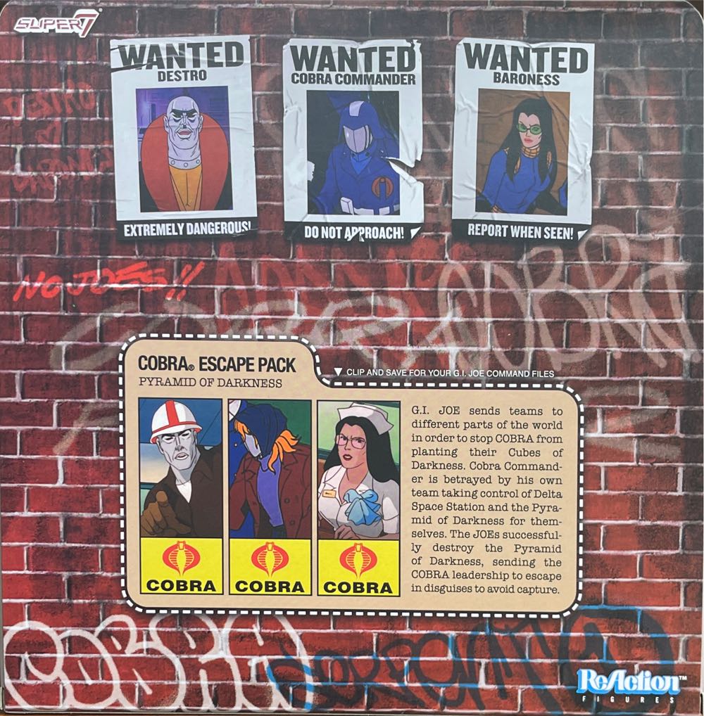 Cobra Escape 3-Pack (Nurse Baroness, Old Lady Cobra Commander & City Worker Destro) - Super7 (G.I. Joe: A Real American Hero) action figure collectible [Barcode 840049829947] - Main Image 4