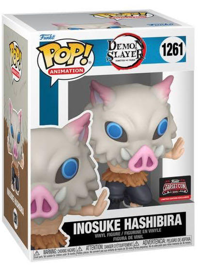 Funko Pops! Demon Slayer Inosuke Hashibira #1261 Targetcon 2023 Limited Edition - Demon Slayer Funko Pops (Demon Slayer: Kimetsu no Yaiba) action figure collectible [Barcode 889698684897] - Main Image 2