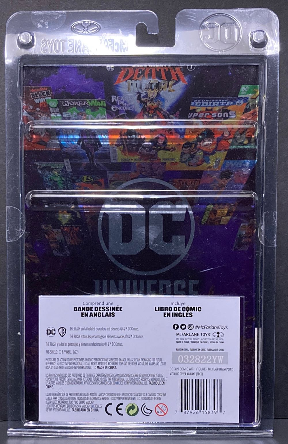 Mcfarlane Toys DC Direct Page Punchers The Flash Chase Metallic Foil Variant  - McFarlane Toys / DC Direct (DC Page Punchers) action figure collectible [Barcode 787926158397] - Main Image 2