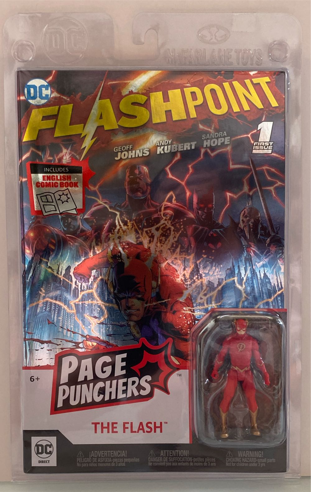 Mcfarlane Toys DC Direct Page Punchers The Flash Chase Metallic Foil Variant  - McFarlane Toys / DC Direct (DC Page Punchers) action figure collectible [Barcode 787926158397] - Main Image 3