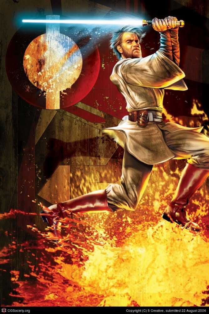 Obi-Wan Kenobi (Battle of Mustafar) - Hasbro (Revenge Of The Sith) action figure collectible - Main Image 3