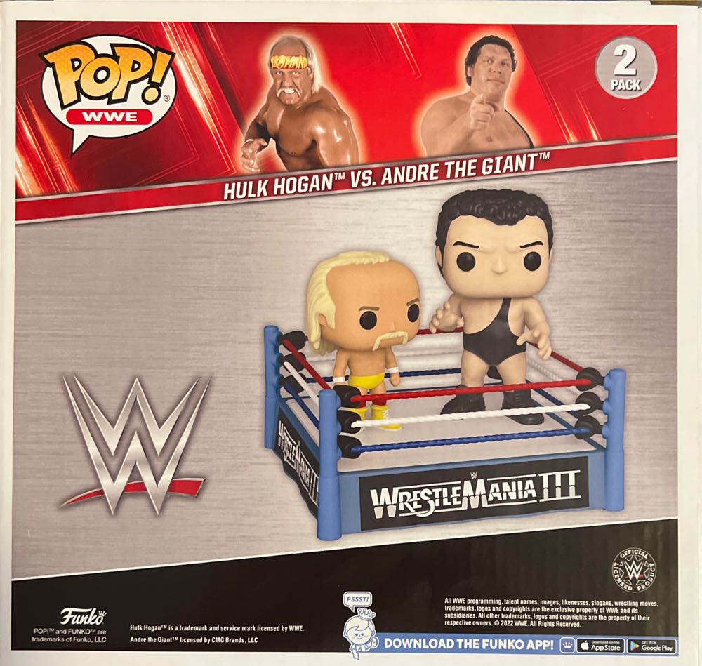 Pop! Hulk Hogan And Andre The Giant - Funko (WWE Funko) action figure collectible [Barcode 889698692489] - Main Image 2