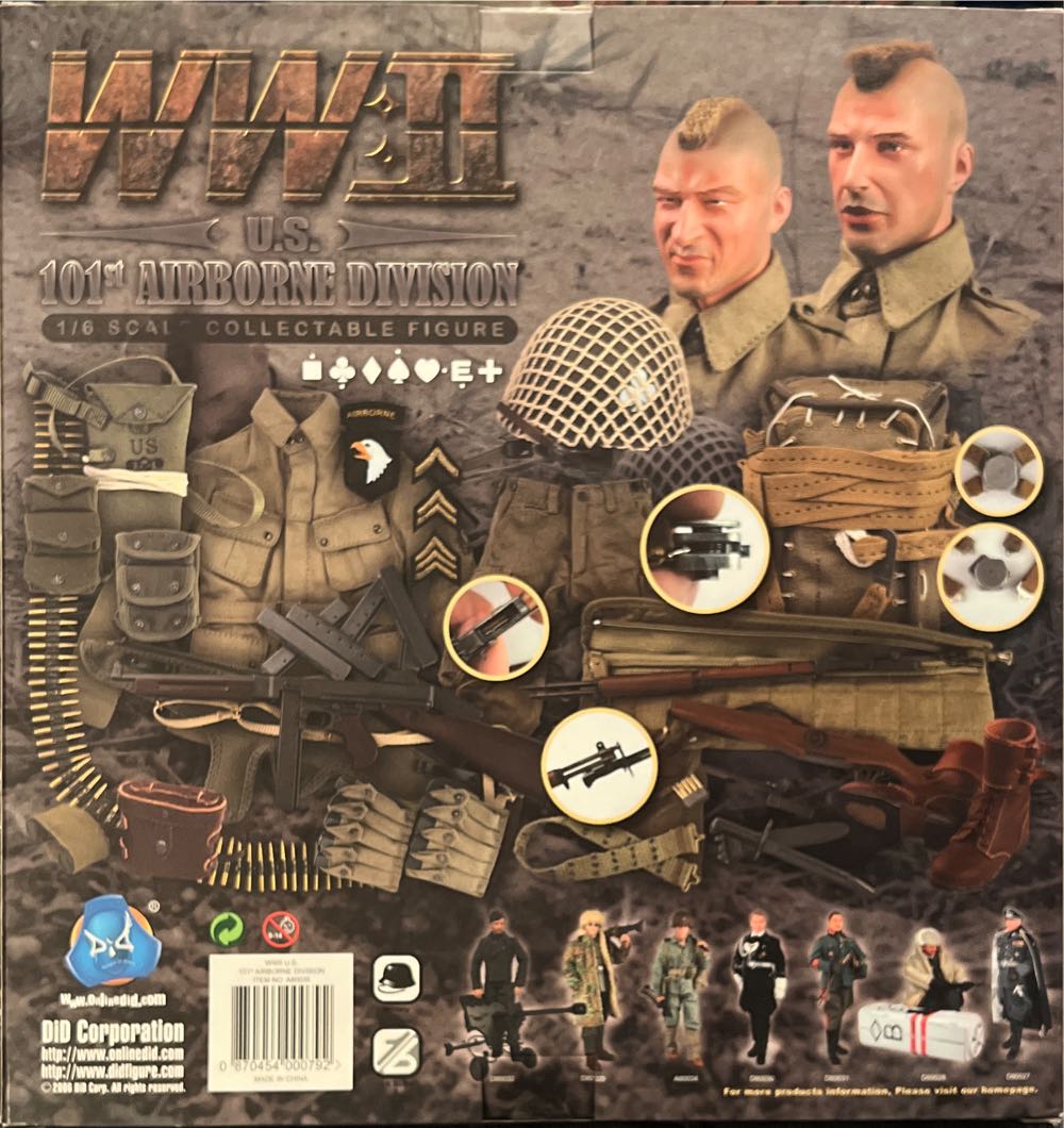 WWII U.S. 101st Airborne Division - Did Corp action figure collectible [Barcode 870454000792] - Main Image 3
