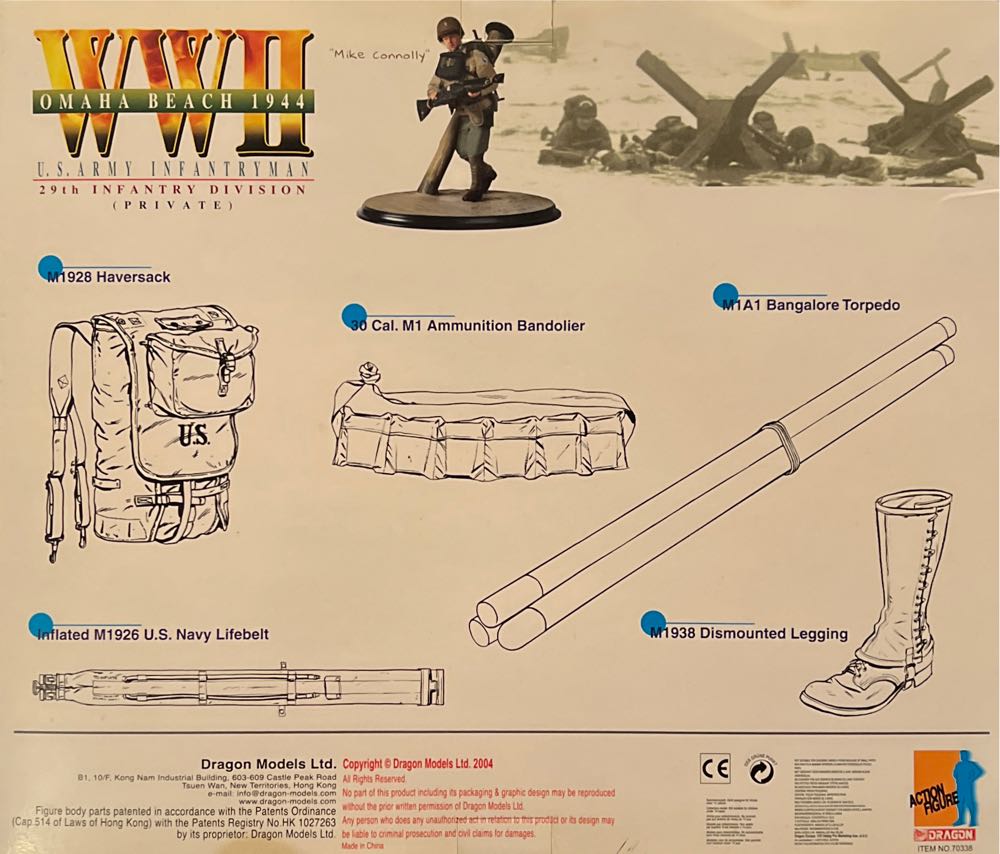 New Generation WWII U.S. Army Infantryman - Dragon Models Ltd. (Omaha Beach 1944) action figure collectible [Barcode 089195703385] - Main Image 3