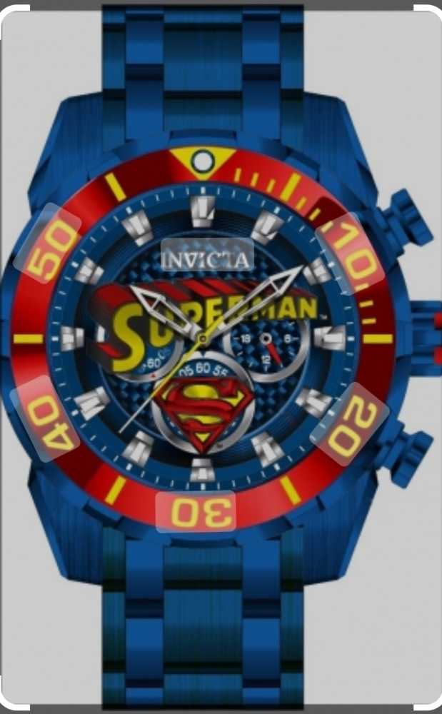 Invicta DC Comics Superman Men’s Watch - 50mm, Blue (43556) - Invicta action figure collectible - Main Image 2