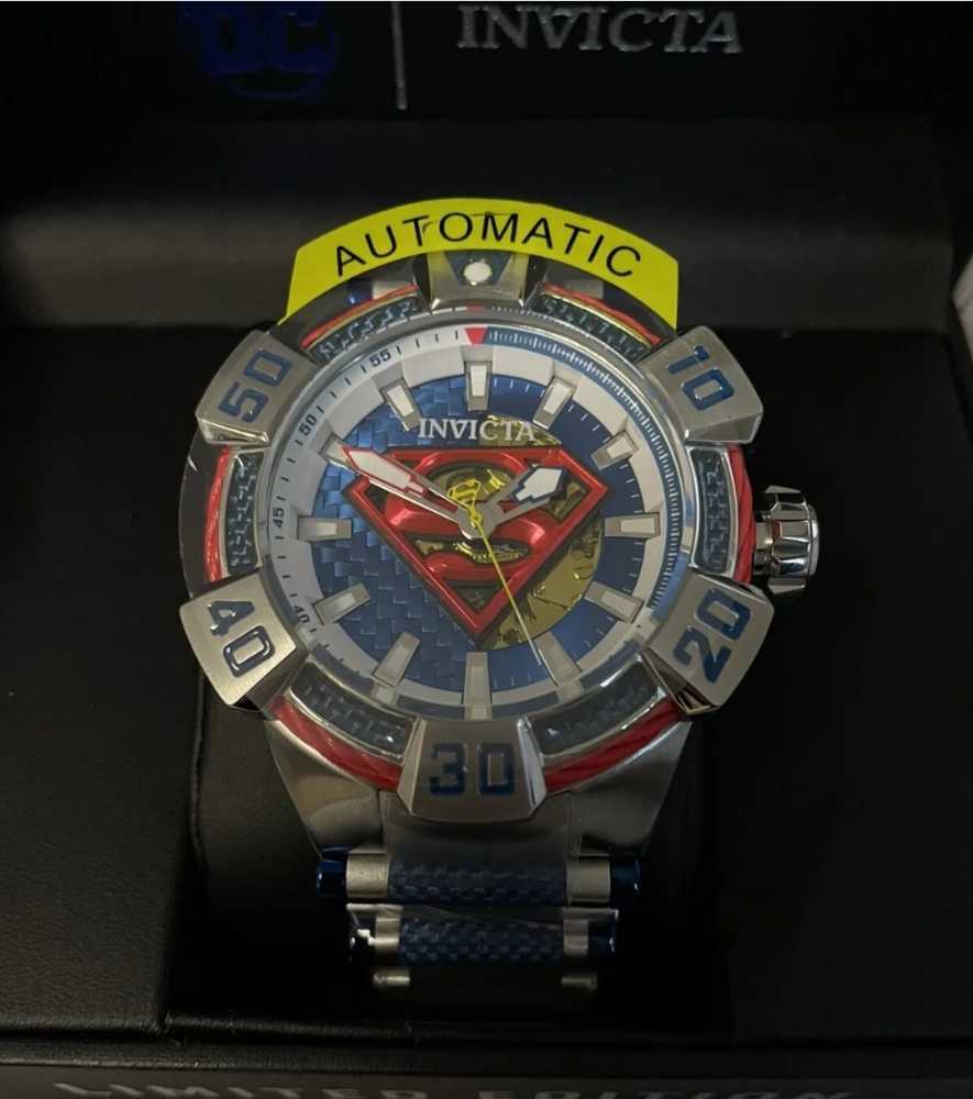 Invicta DC Comics Superman Automatic Men’s Watch - 52mm, Steel, Blue (41000) - Invicta action figure collectible - Main Image 3