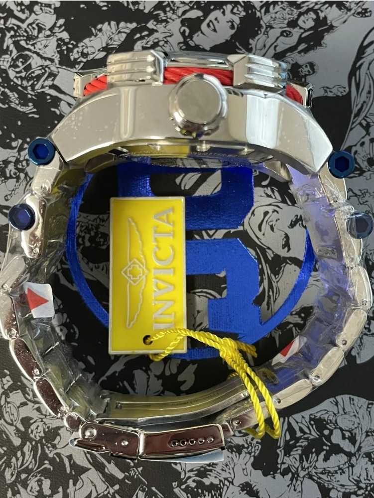 Invicta DC Comics Superman Automatic Men’s Watch - 52mm, Steel, Blue (41000) - Invicta action figure collectible - Main Image 4