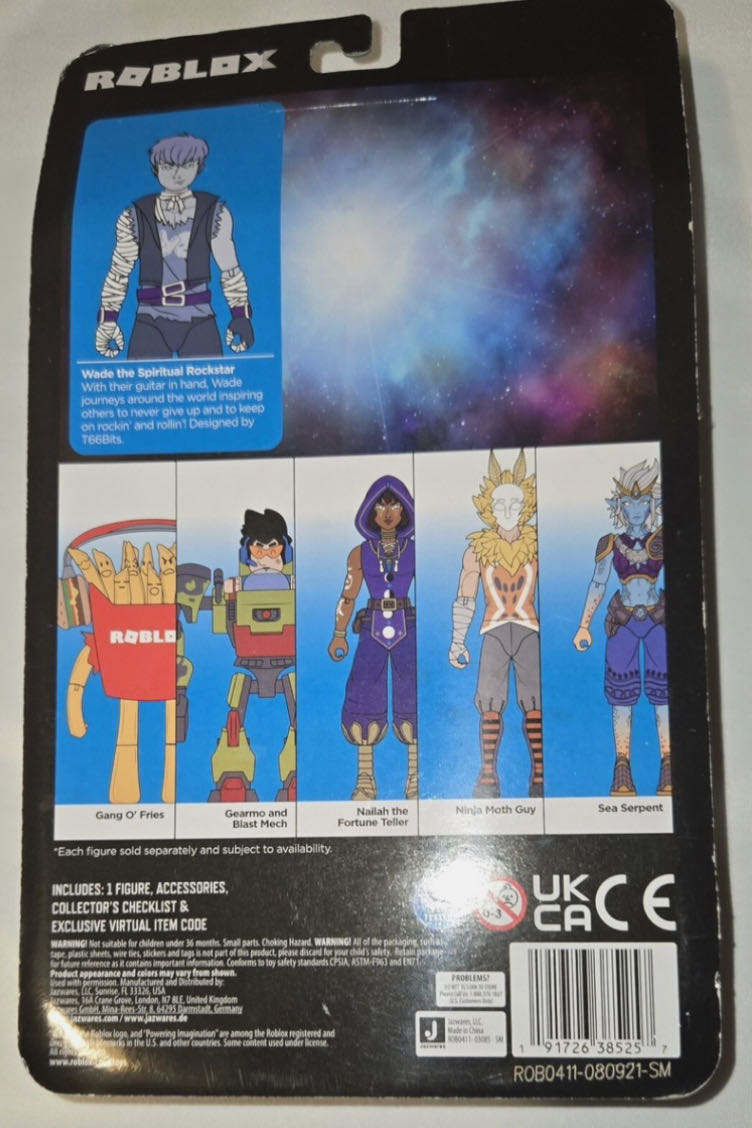 Roblox: Wade The Spiritual Rockstar - Jazwares (Roblox Imagination Collection) action figure collectible - Main Image 4