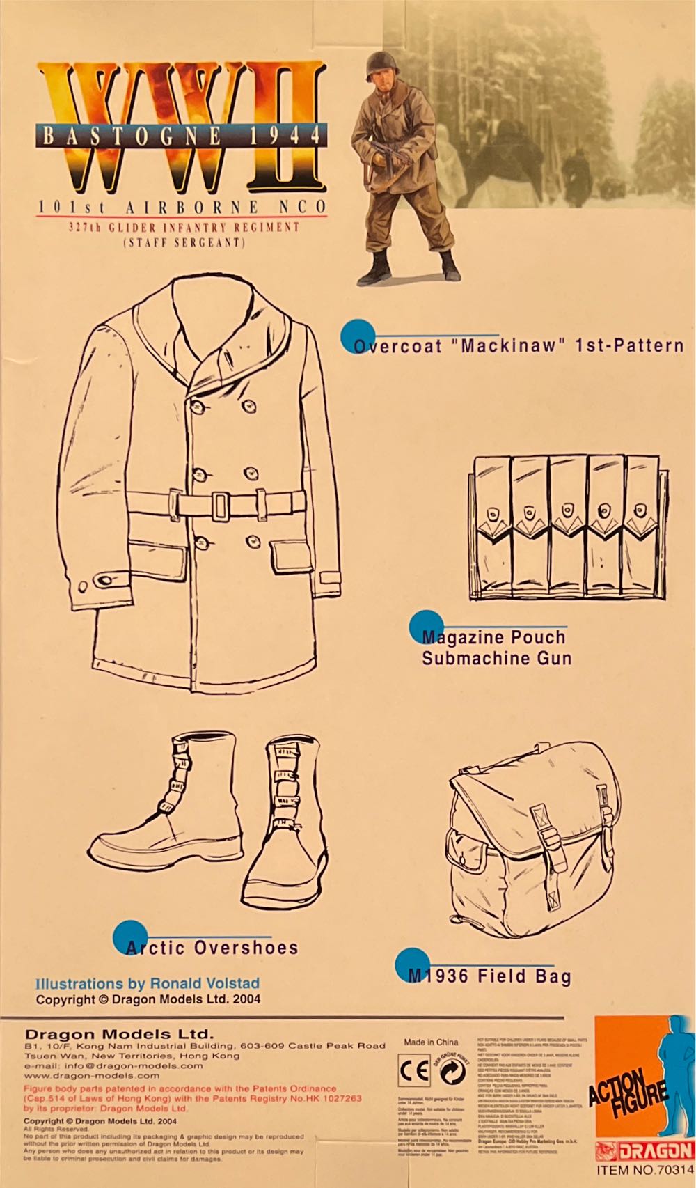 New Generation WWII 101st Airborne NCO - Dragon Models Ltd. (Bastogne 1944) action figure collectible [Barcode 089195703149] - Main Image 3