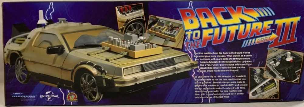Back to the Future Part 3 III 1/15 Time Machine DeLorean Diamond Select - Diamond Select action figure collectible [Barcode 699788210154] - Main Image 4