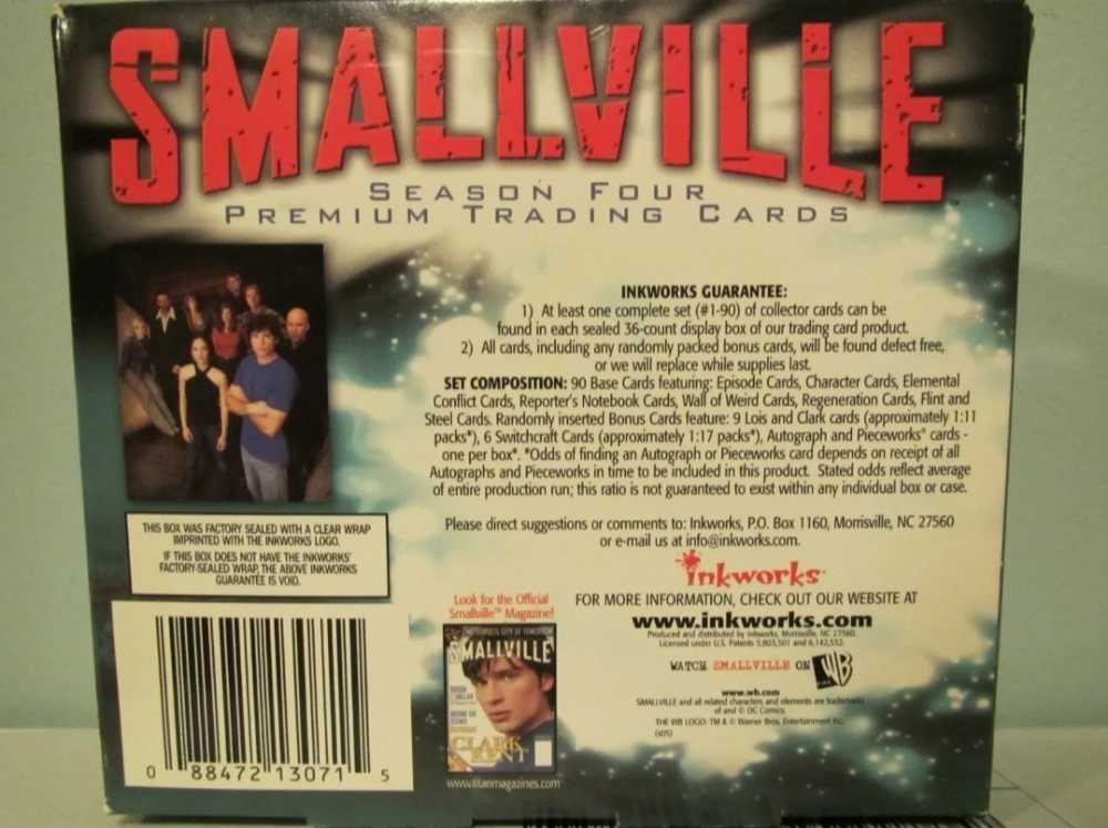 Smallville Season 4 Trading Cards 90 Card Base Set - Inkworks (Superman) action figure collectible - Main Image 3