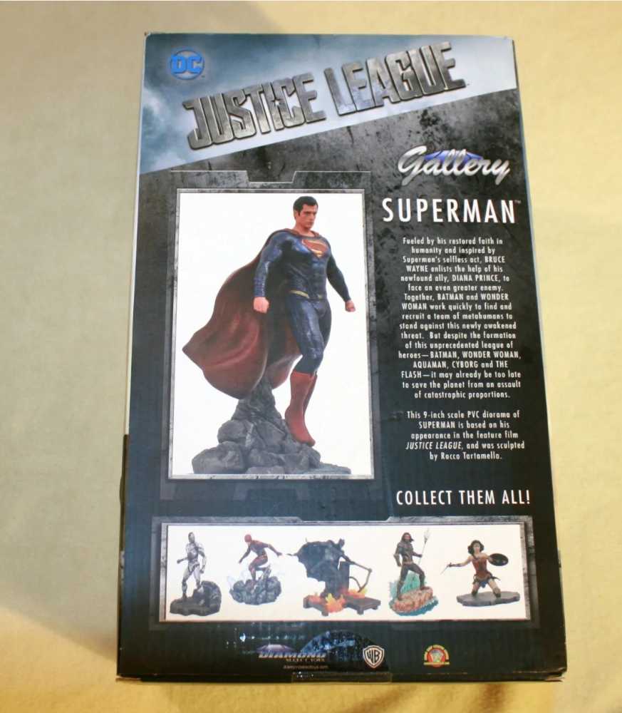 2018 DC GALLERY Diamond Select Justice League SUPERMAN NEW PVC Figure Statue - Diamond Select (Superman) action figure collectible [Barcode 699788828038] - Main Image 3