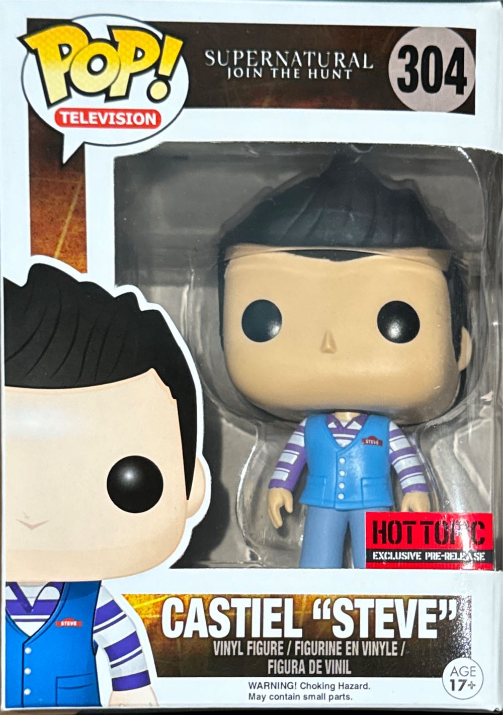 Castiel “Steve” (Hot Topic Exclusive Pre-release) - Funko (Supernatural) action figure collectible [Barcode 849803064631] - Main Image 2