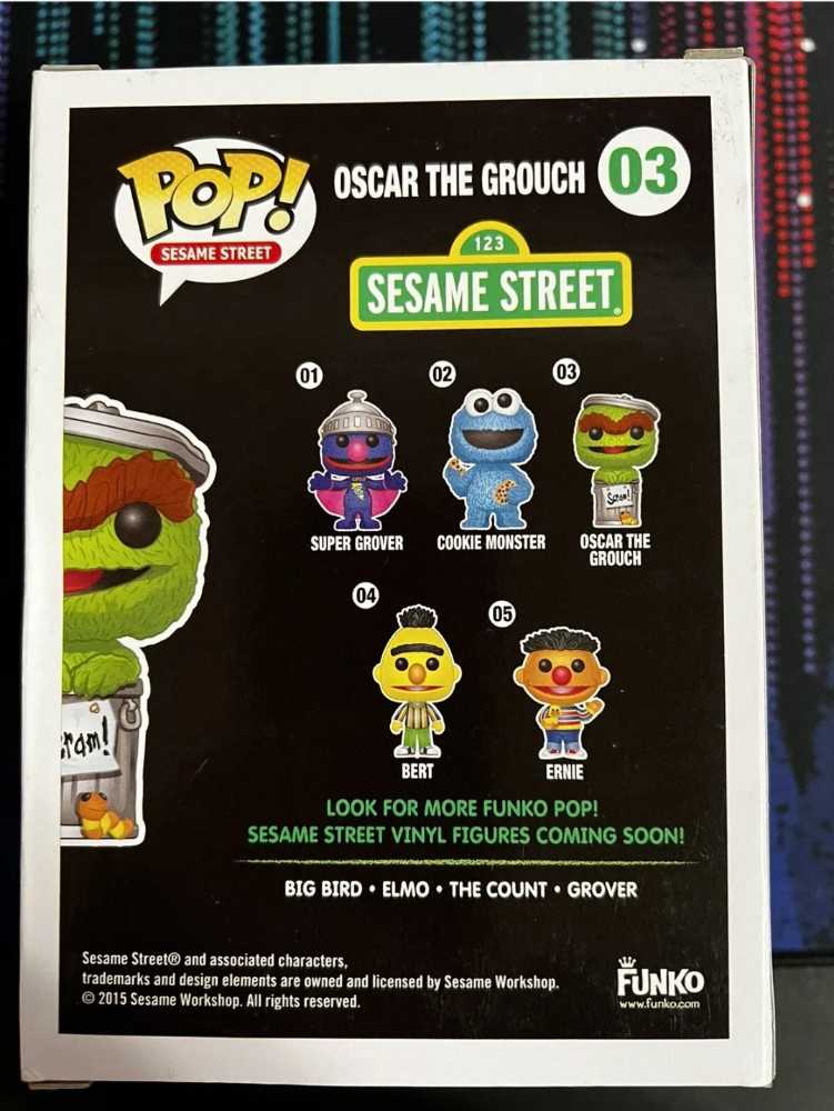 Funko Pop! Sesame Street - Green - Oscar the Grouch #03 VAULTED - Funko Pop action figure collectible [Barcode 849803049102] - Main Image 3