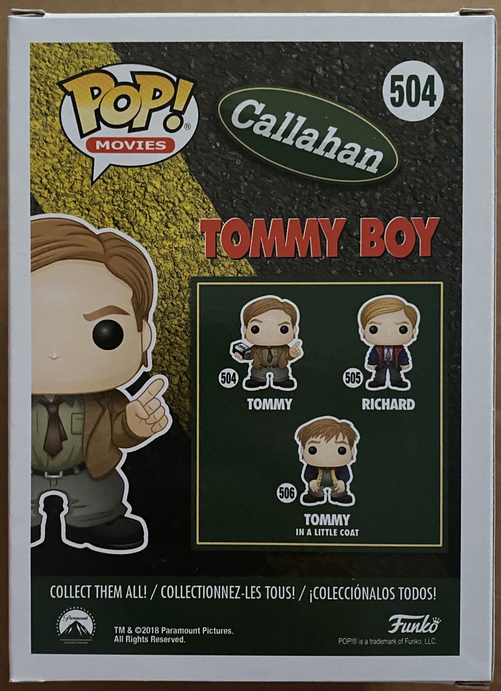 Pop! Movies (Tommy Boy): #504 Tommy - Funko (Tommy Boy) action figure collectible [Barcode 889698128384] - Main Image 3