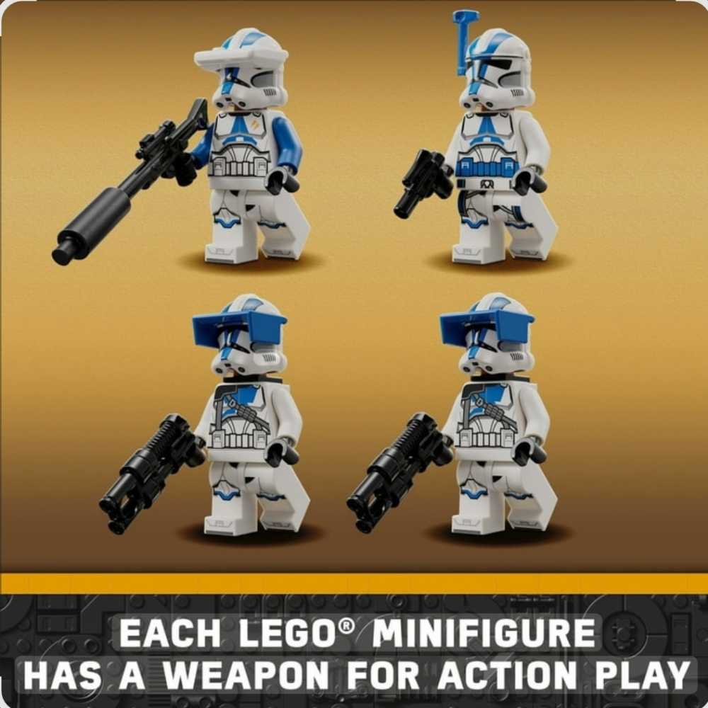 501st Clone Troopers Battle Pack | Lego Set 75345 - Lego (Star Wars:  The Clone Wars) action figure collectible [Barcode 673419376891] - Main Image 2