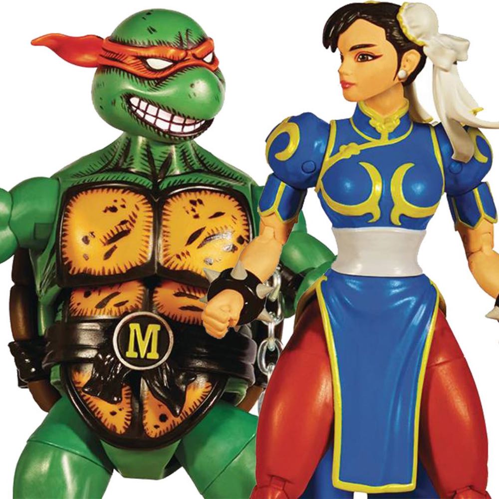 Michaelangelo Vs. Chun Lee - Playmates Toys (Teenage Mutant Ninja Turtles) action figure collectible - Main Image 2