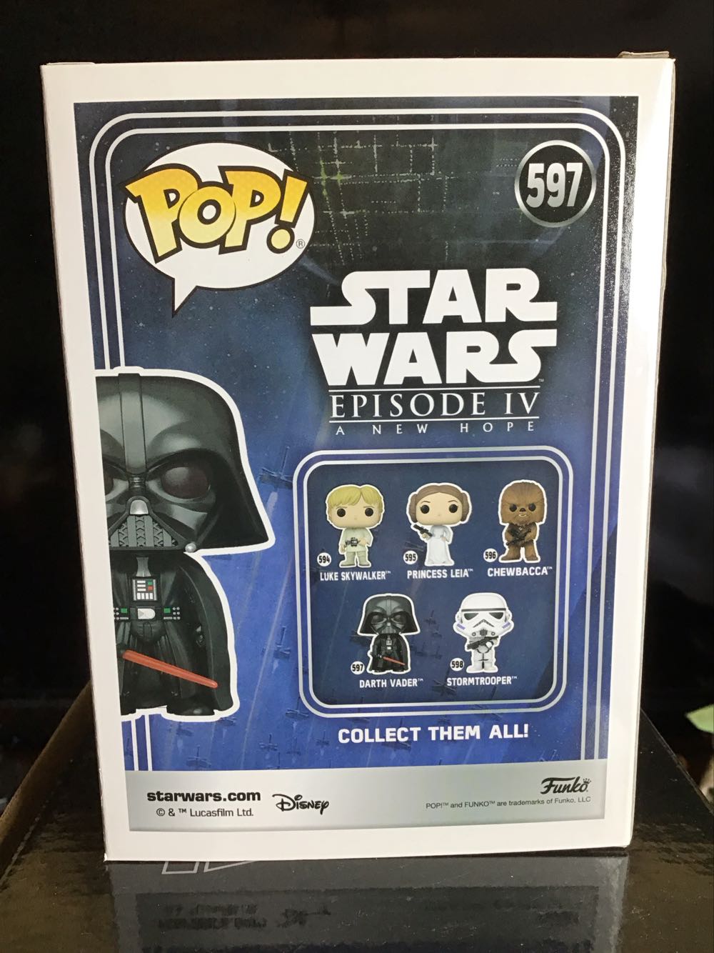 Star Wars Darth Vader # 597 - Funko (Funko Pop!) action figure collectible [Barcode 889698675345] - Main Image 3