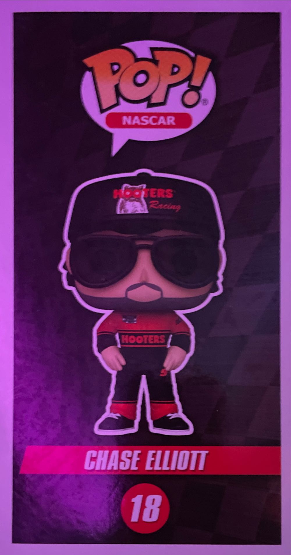 Hand- Signed/Autographed Funko Pop! Nascar: #18 Chase Elliott- Hooters - Funko (NASCAR) (Funko Pop! Nascar) action figure collectible [Barcode 889698592369] - Main Image 4