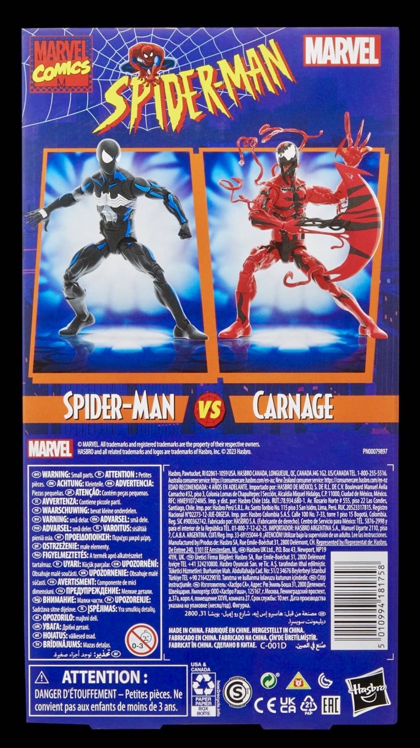 Marvel Legends Spider-Man Retro Series SPIDER-MAN vs. CARNAGE (Exclusive) - Hasbro (Marvel Legends Retro Series) action figure collectible - Main Image 2
