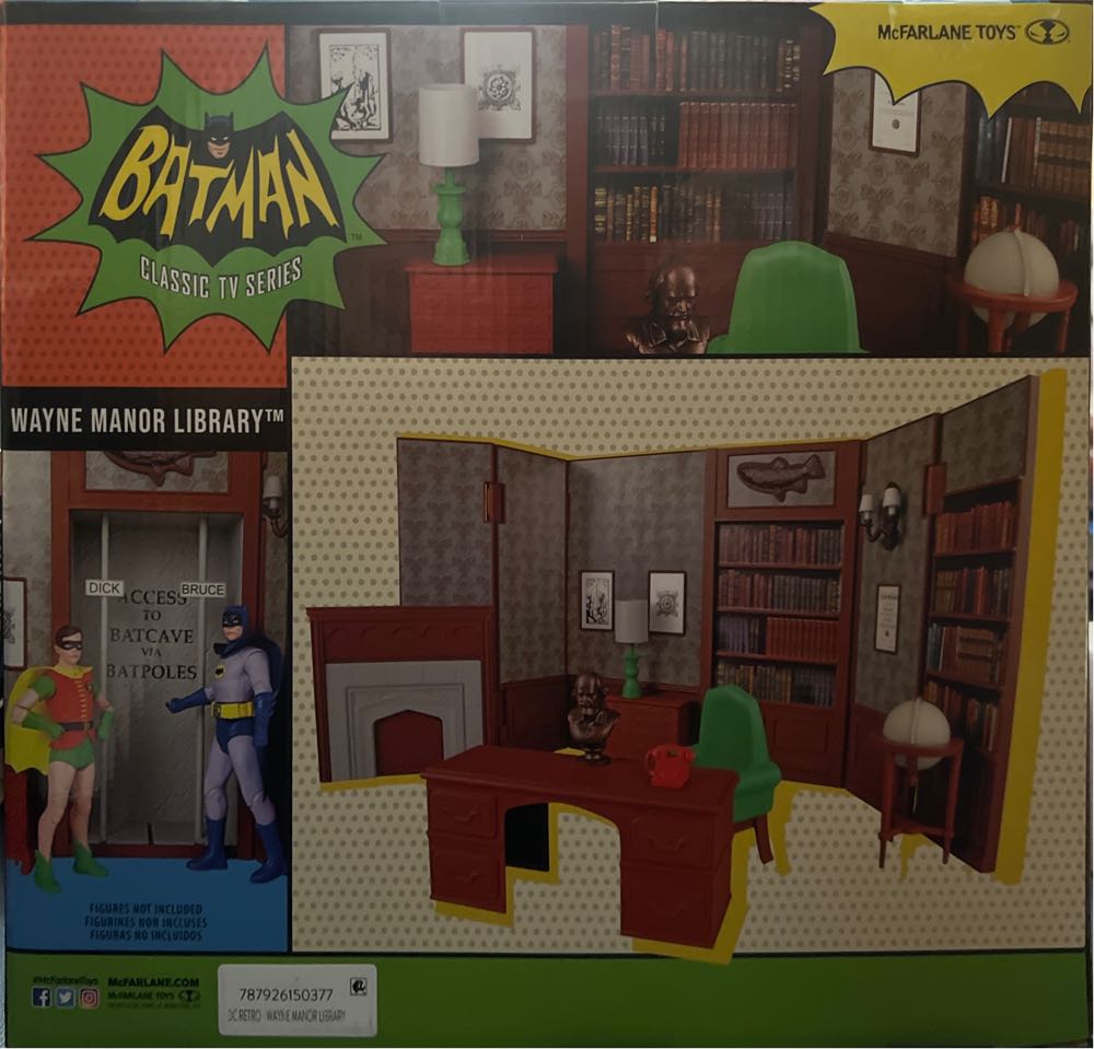 Wayne Manor Library - McFarlane Toys (Batman ‘66) (Batman ‘66) action figure collectible [Barcode 787926150377] - Main Image 3