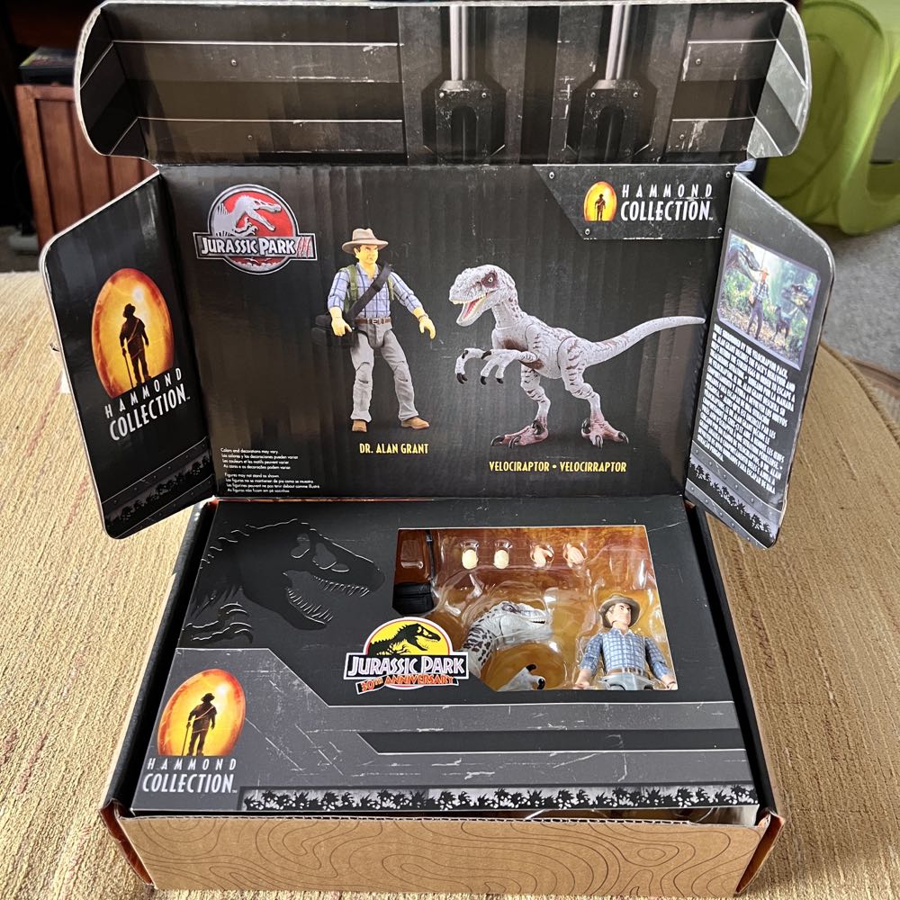 Dr. Alan Grant & Velociraptor 2-Pack - Mattel (Jurassic Park III) action figure collectible - Main Image 2