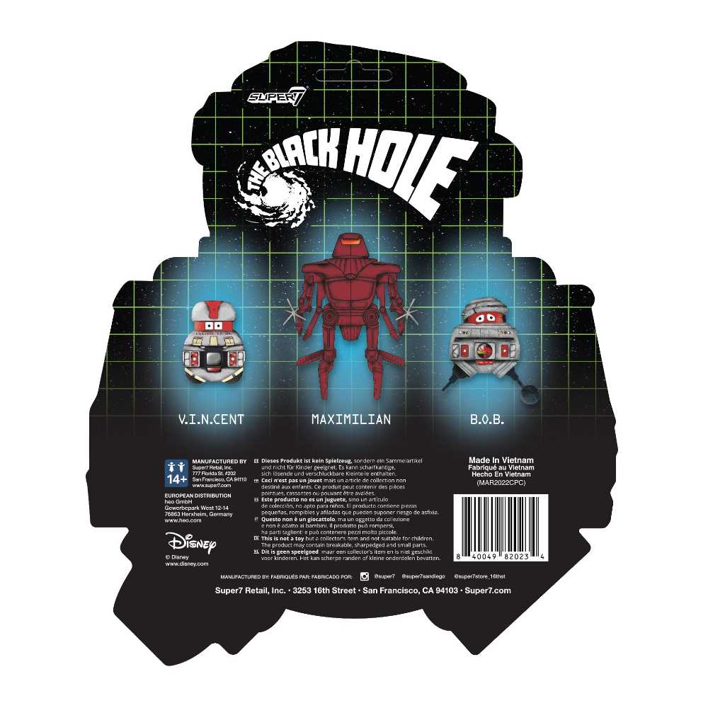 The Black Hole - B.O.B. - Super7 (ReAction) (The Black Hole) action figure collectible [Barcode 840049820234] - Main Image 2