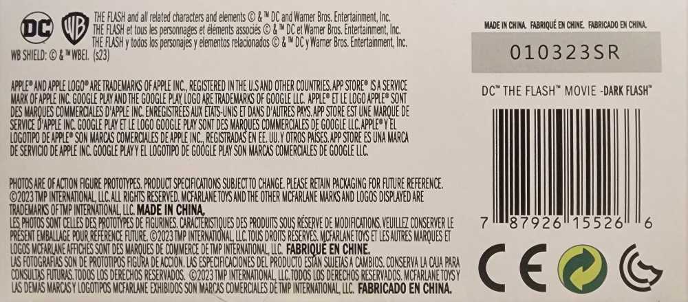 The Flash- Dark Flash - DCCU - EXTENDED UNIVERSE (The Flash) action figure collectible [Barcode 787926155266] - Main Image 4