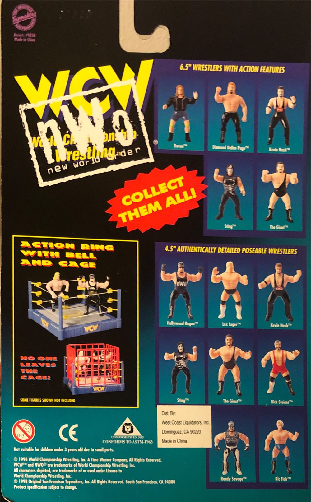 Scott Steiner - WCW 4.5” OSFTM - Original San Francisco Toymakers Inc (WCW OSFTM 4.5 Inch Scale Action Figures Wrestling Ring & Cage! (Battle Royal Gift Set With 6 Figures)) action figure collectible [Barcode 747005098549] - Main Image 2