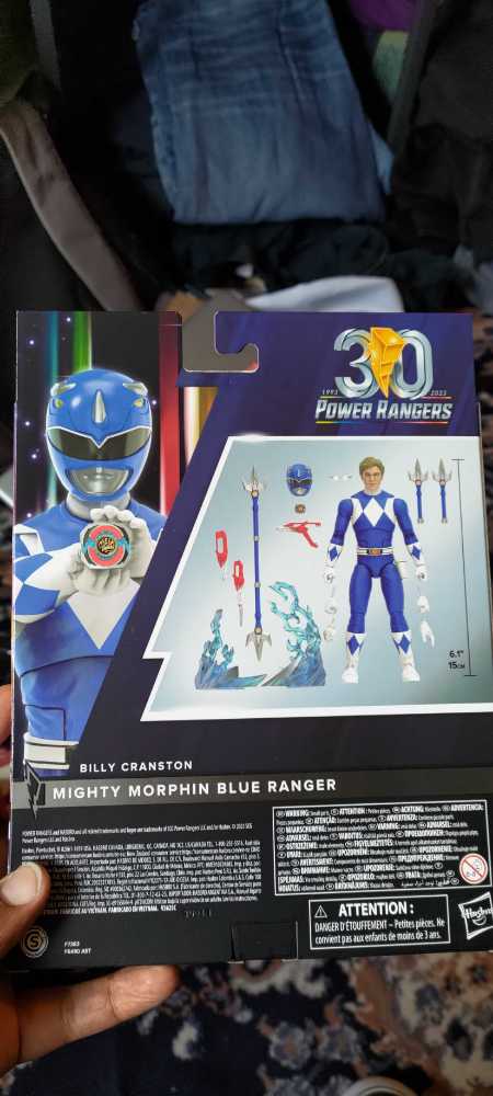 Blue Mighty Morphin Ranger  Remastered - Hasbro (Mighty Morphin’ Power Rangers) action figure collectible [Barcode 5010994183356] - Main Image 3