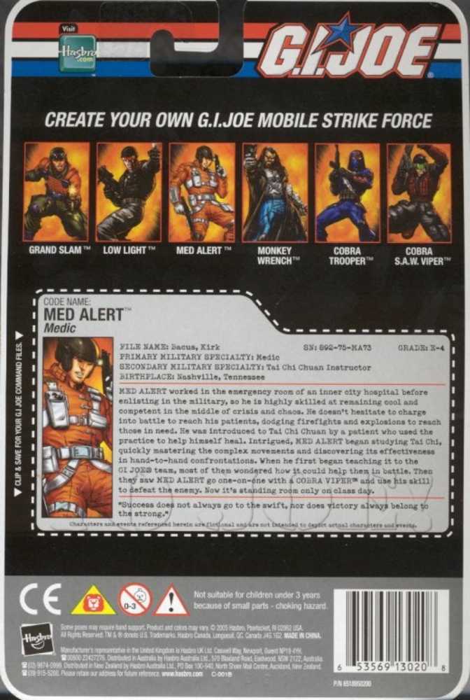 Med Alert - Hasbro (G.I. Joe) action figure collectible [Barcode 653569130208] - Main Image 3