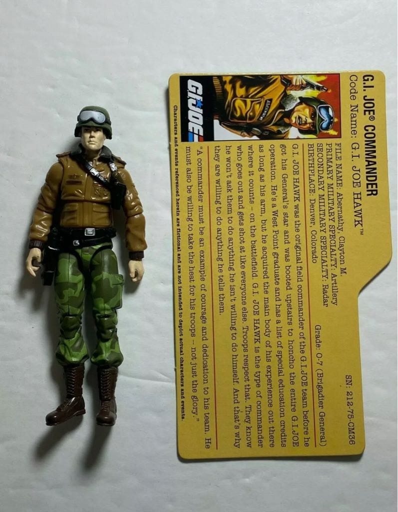 2009 Gi Joe 25th 3.75” Commander General Hawk v4 Action Figure Hasbro - G. I. Joe action figure collectible - Main Image 1