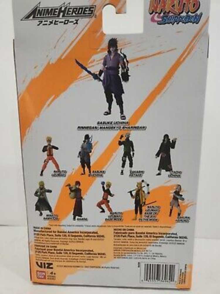 Sasuke (Rinnegan Mangekyo Sharingan) - Bandai America (Naruto: Shippuden Anime Heroes) action figure collectible [Barcode 045557369620] - Main Image 3