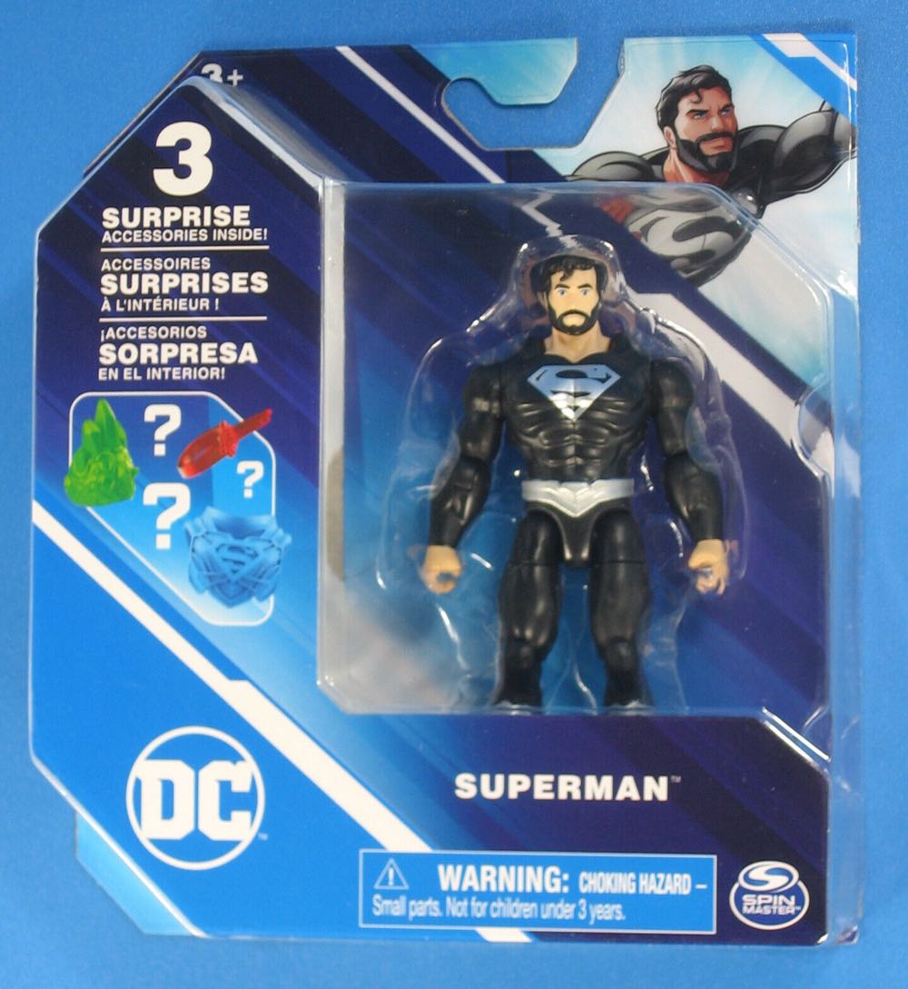 DC Heroes Unite - Superman (Black Suit, 2022 Package) - Spin Master (DC Heroes Unite) action figure collectible [Barcode 778988435687] - Main Image 2