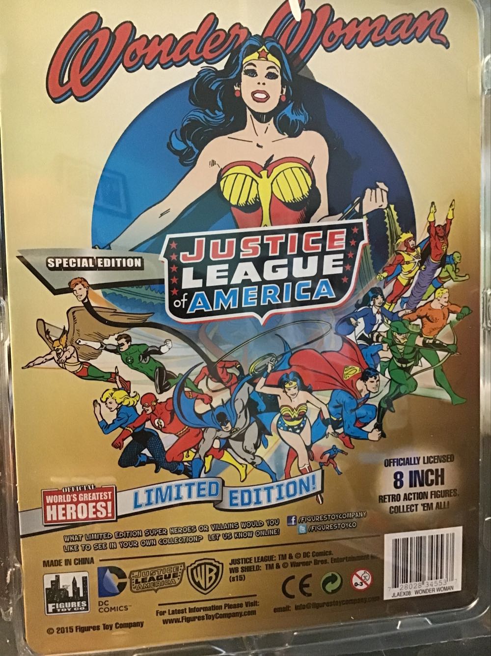 Official Worlds Greatest Heroes Wonder Woman - Figures Toy Company (Justice League Of America Series) action figure collectible [Barcode 728028345537] - Main Image 2