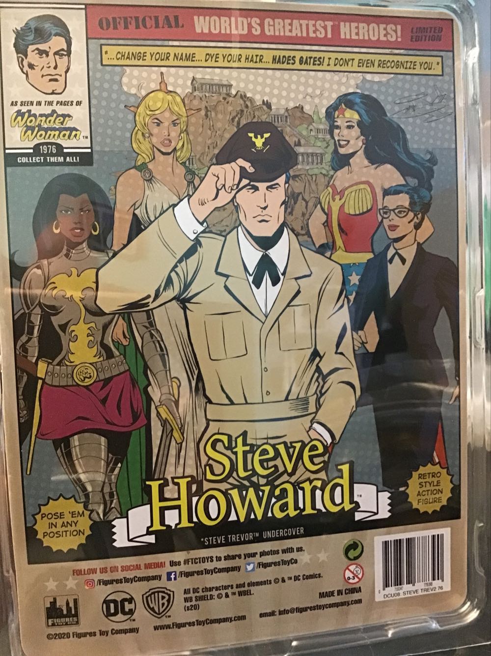 WONDER WOMAN- Steve Howard - Figures Toy Company (World’s Greatest Super Heroes) action figure collectible [Barcode 718347778390] - Main Image 2