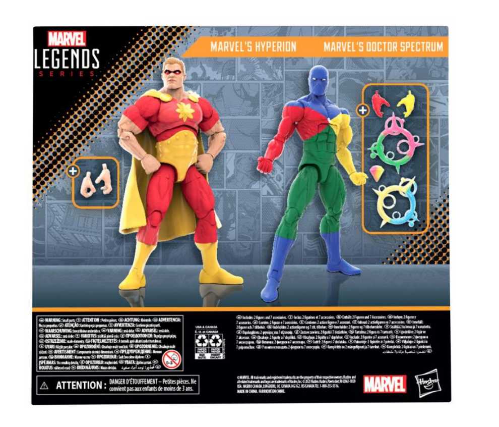 Squadron Supreme Hyperion & Doctor Spectrum - Hasbro (Marvel Legends) action figure collectible [Barcode 5010994182434] - Main Image 2