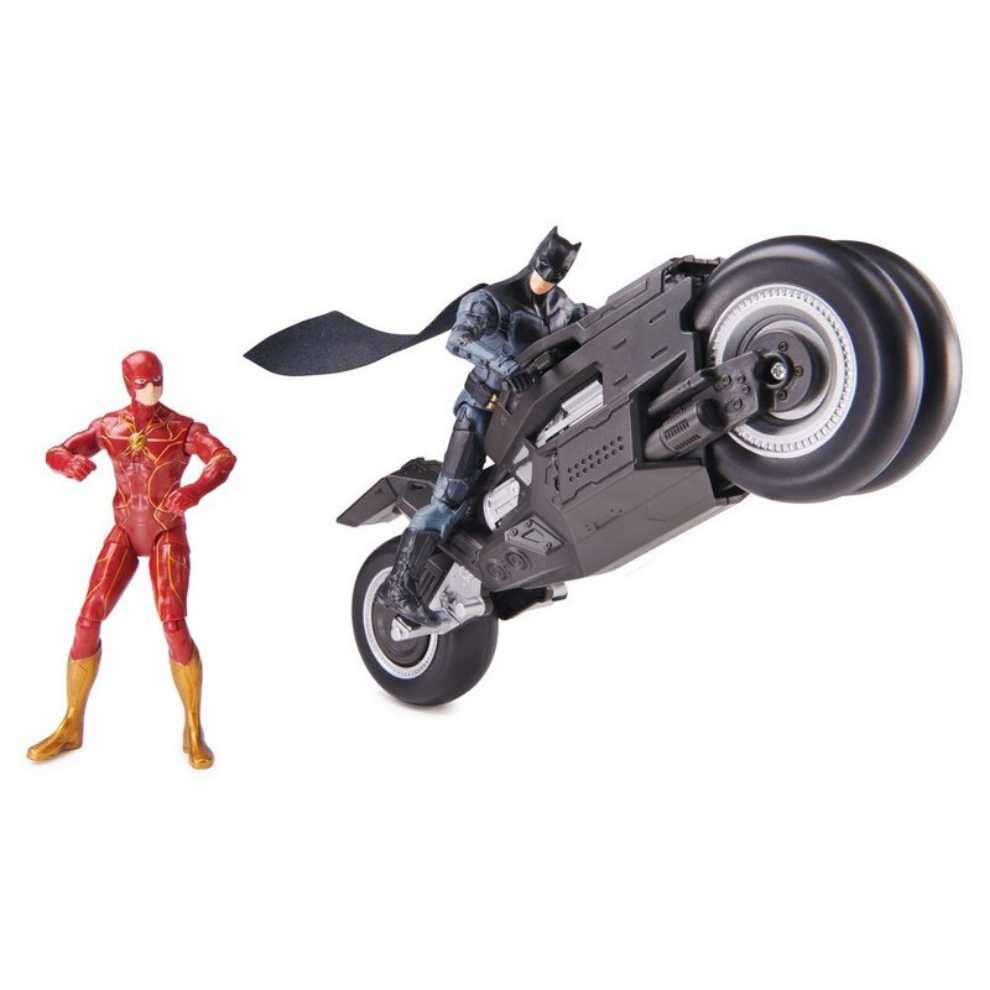 Batman & Flash & Batcycle (3-Pack) - Spin Master (Flash, The (Movie)) action figure collectible [Barcode 778988436103] - Main Image 2